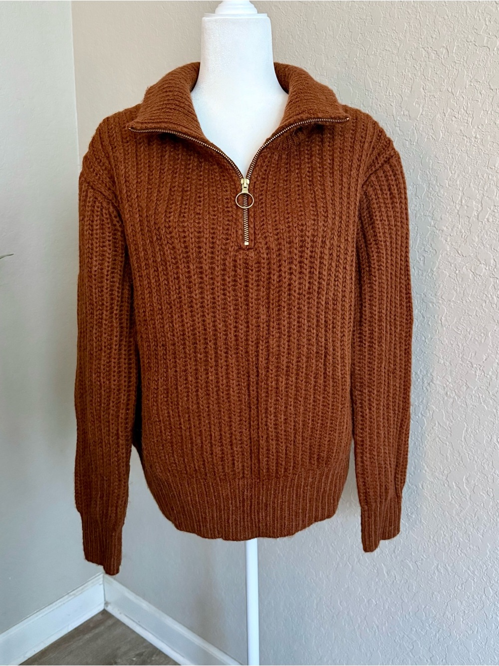 Scotch & Soda Maison Scotch Half Zip Alpaca Wool Sweater Size XL NWT - Picture 12 of 15